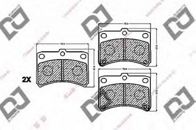 DJ PARTS bp1430 -  Комплект тормозных колодок, дисковый тормоз
